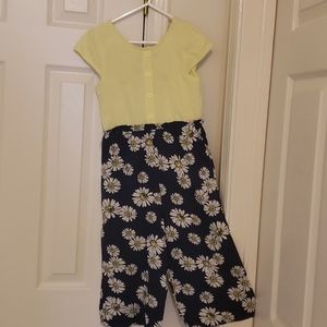 Little girl two tones jumpsuit